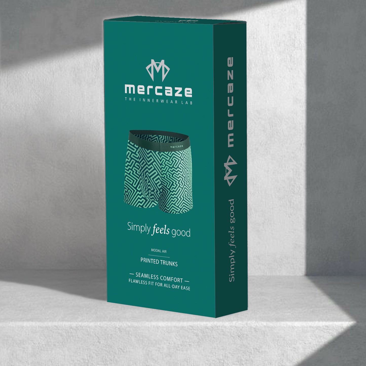 Seamless Ultra-Soft Fit – Micro Modal Spandex Printed Trunk – M107 – Green