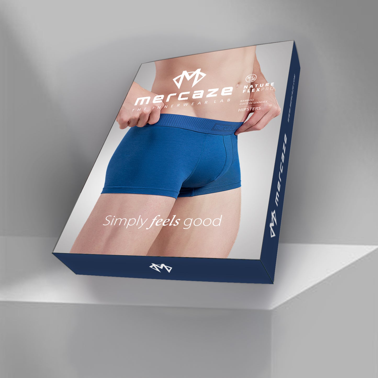 Soft Elastic Waistband- Premium Bamboo Cotton Spandex Trunk (Hipster) – M116 – Royal Blue