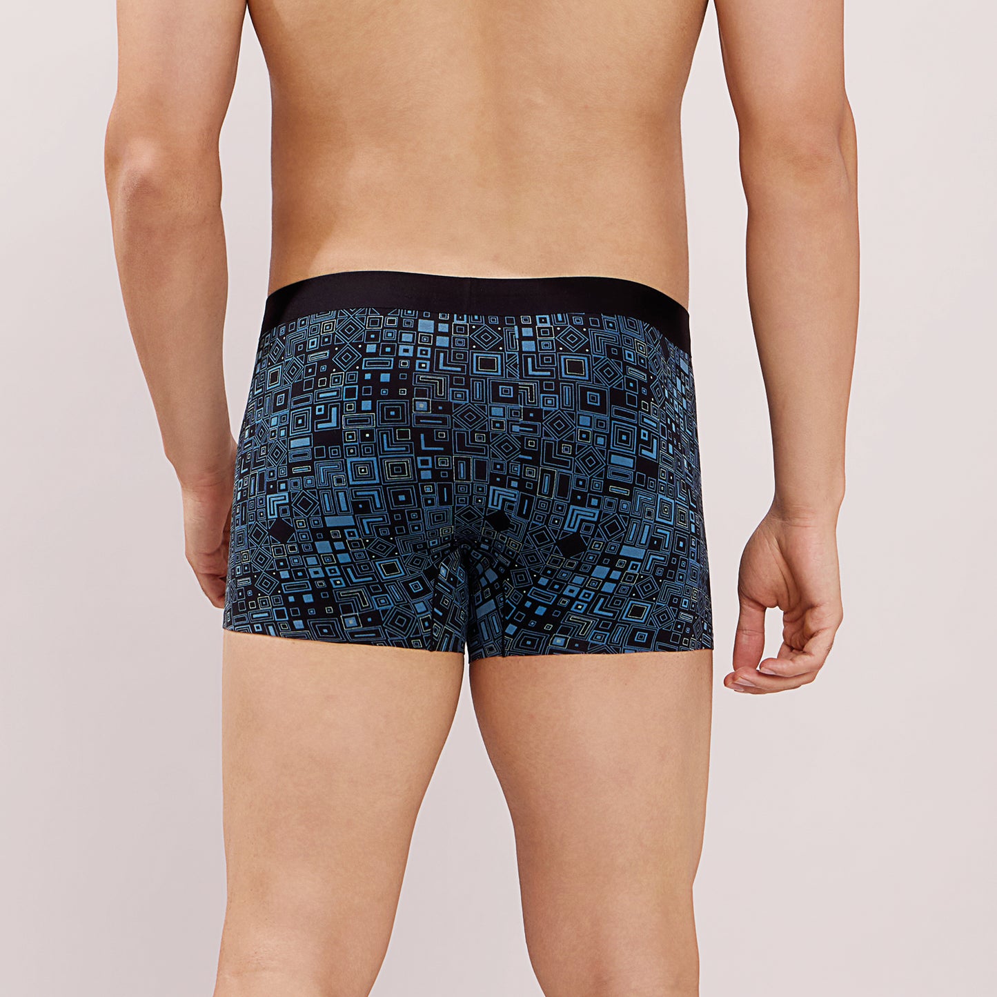 Seamless Ultra-Soft Fit – Micro Modal Spandex Printed Trunk – M107 – Blue