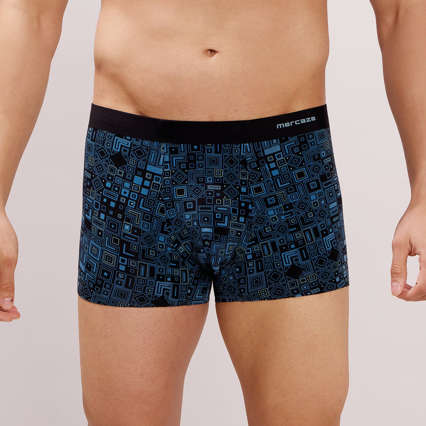 Seamless Ultra-Soft Fit – Micro Modal Spandex Printed Trunk – M107 – Blue