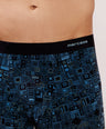 Seamless Ultra-Soft Fit – Micro Modal Spandex Printed Trunk – M107 – Blue