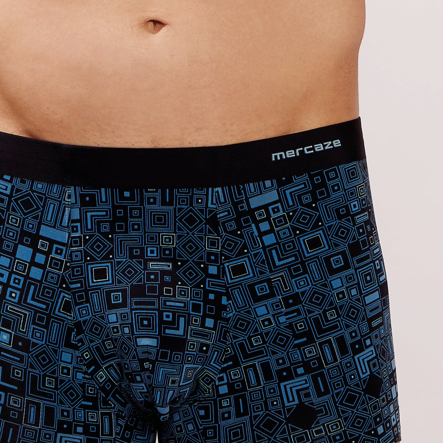 Seamless Ultra-Soft Fit – Micro Modal Spandex Printed Trunk – M107 – Blue