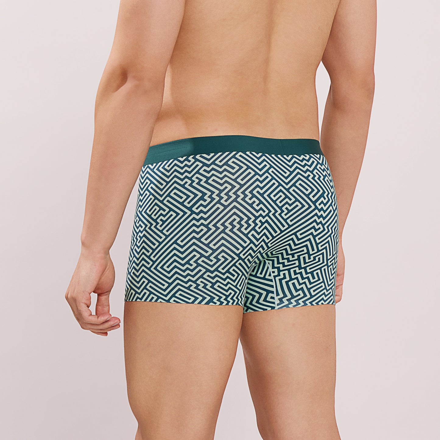 Seamless Ultra-Soft Fit – Micro Modal Spandex Printed Trunk – M107 – Green
