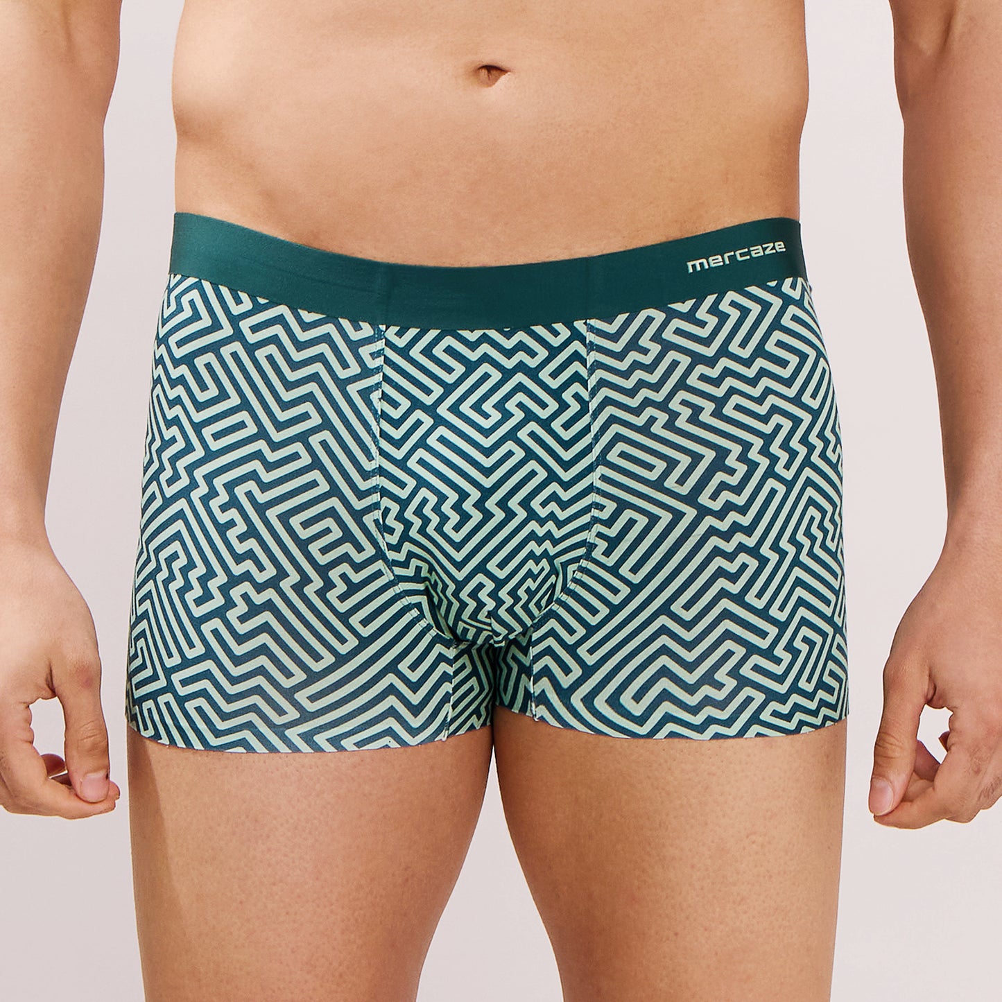 Seamless Ultra-Soft Fit – Micro Modal Spandex Printed Trunk – M107 – Green