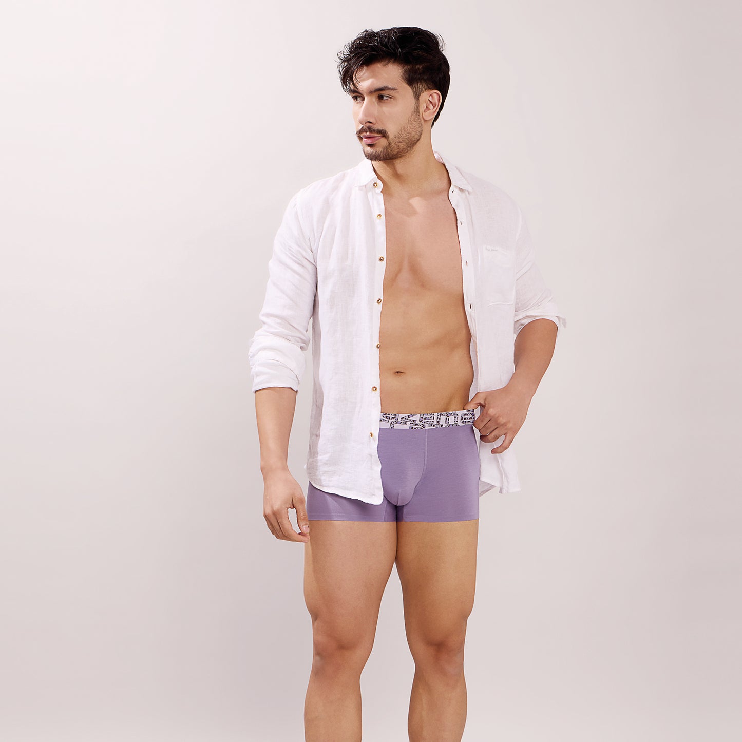 Seamless Ultra-Soft Comfort – Micro Modal Spandex Trunk – M108P - Dark Purple