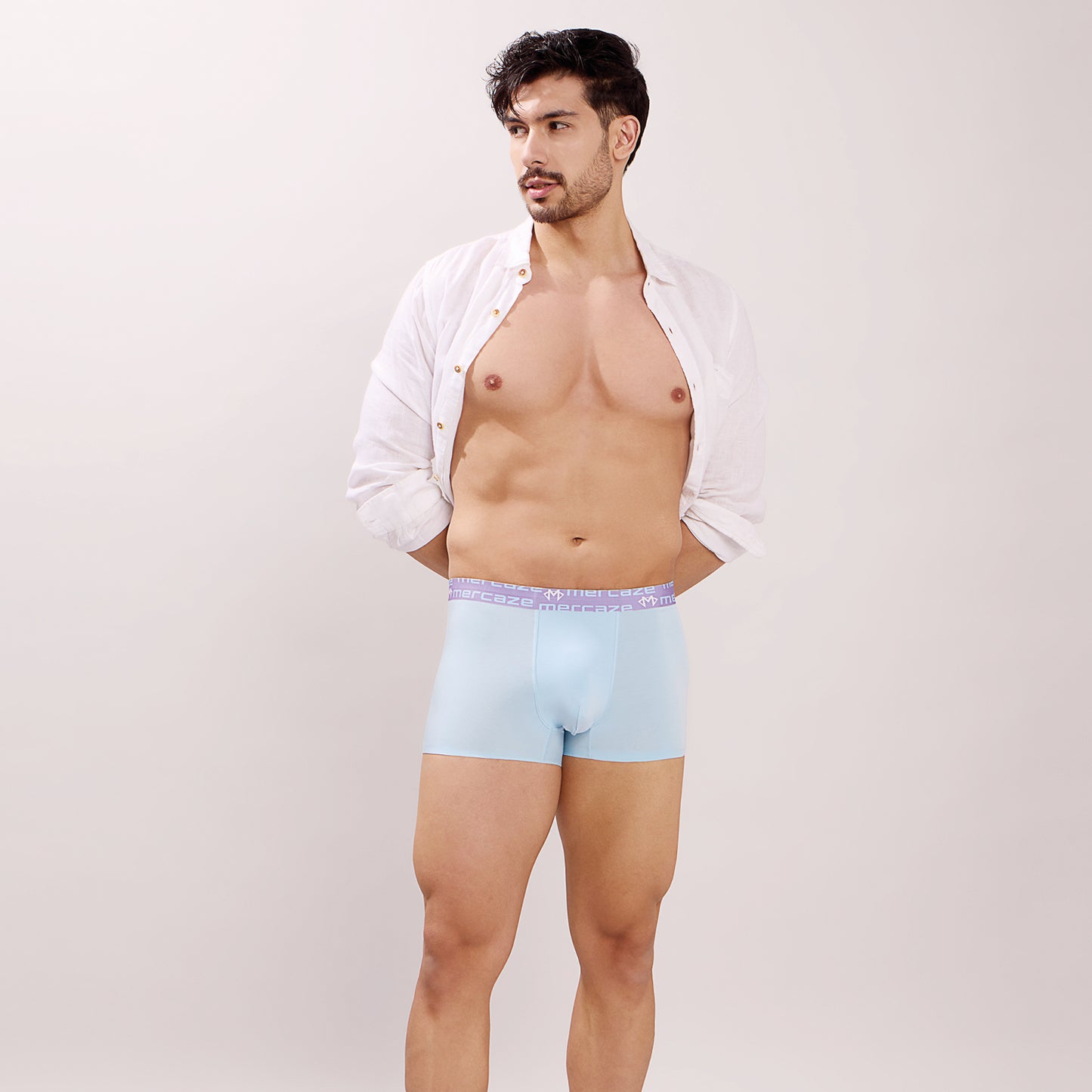 Seamless Ultra-Soft Comfort – Micro Modal Spandex Trunk – M108P - Sky Blue