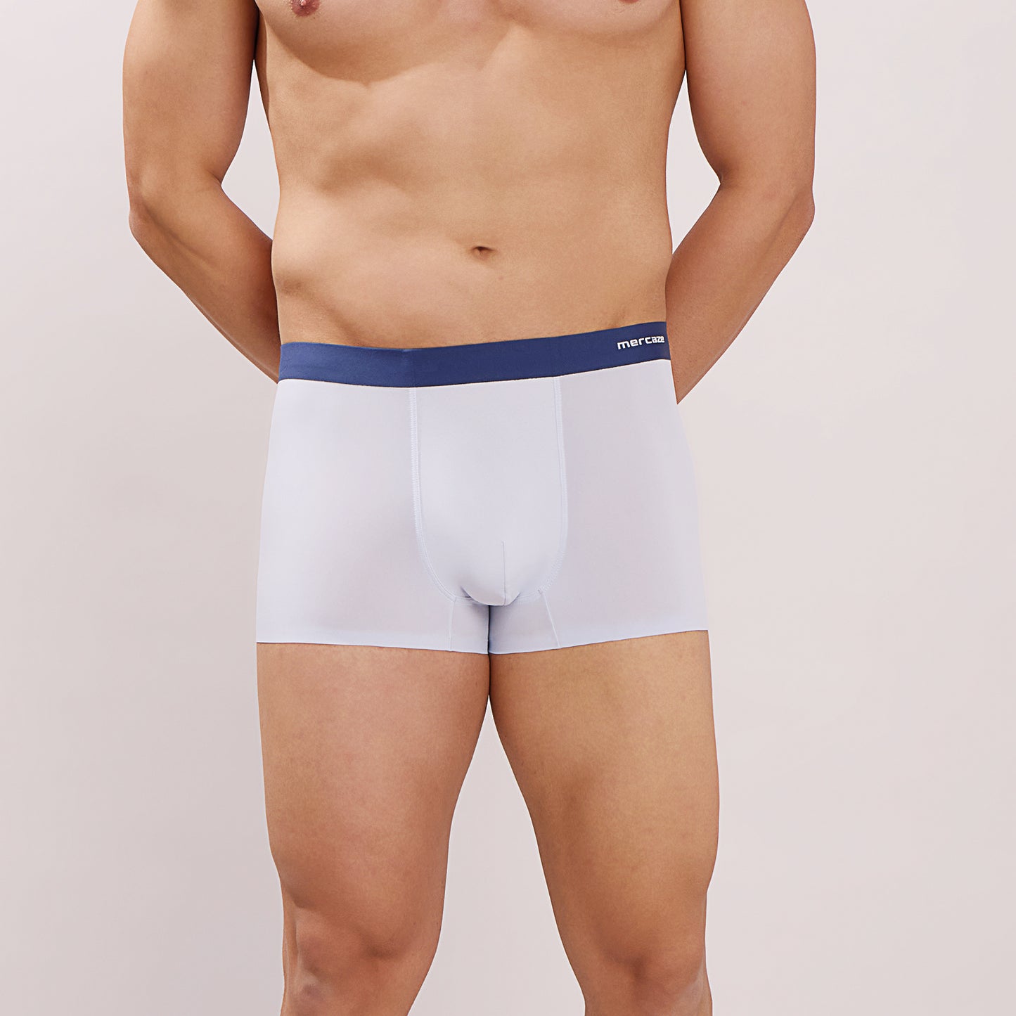 Seamless Ultra-Stretch Comfort – Microfiber Nylon Spandex Trunk – M110 – Light Blue