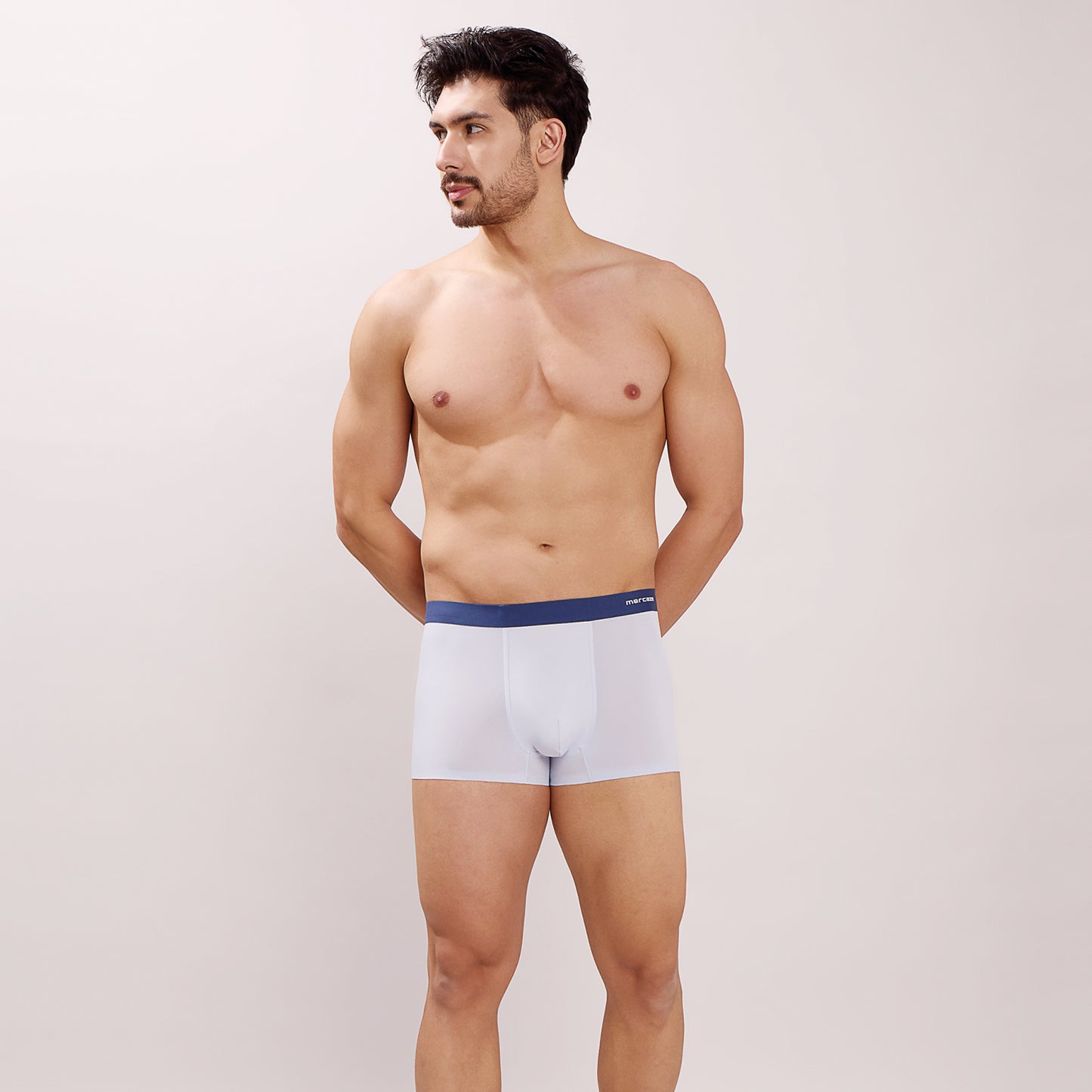 Seamless Ultra-Stretch Comfort – Microfiber Nylon Spandex Trunk – M110 – Light Blue