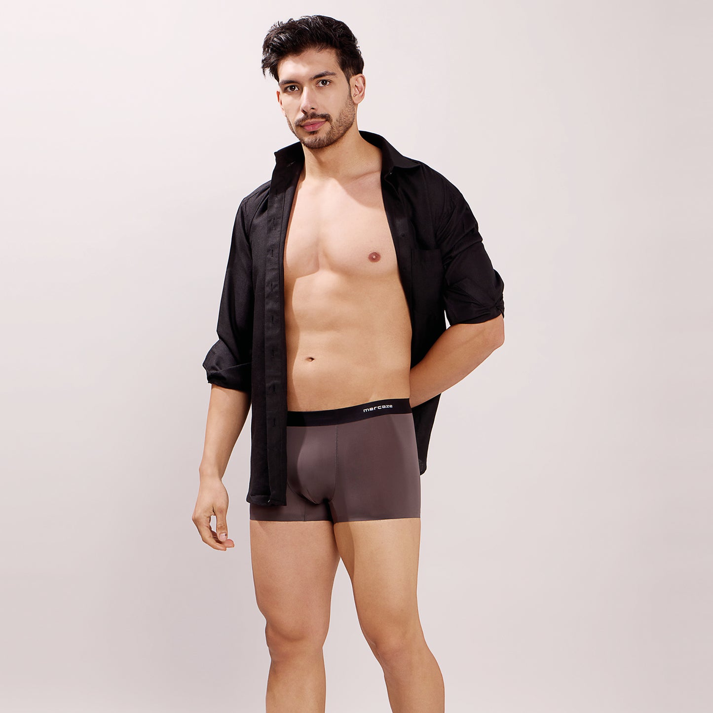 Seamless Ultra-Stretch Comfort – Microfiber Nylon Spandex Trunk – M110 – Mud Grey