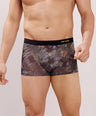 Seamless Fit Comfort – Microfiber Nylon Spandex Printed Trunk – M111 - Black