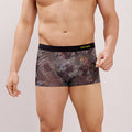 Seamless Fit Comfort – Microfiber Nylon Spandex Printed Trunk – M111 - Black