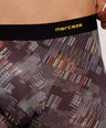 Seamless Fit Comfort – Microfiber Nylon Spandex Printed Trunk – M111 - Black