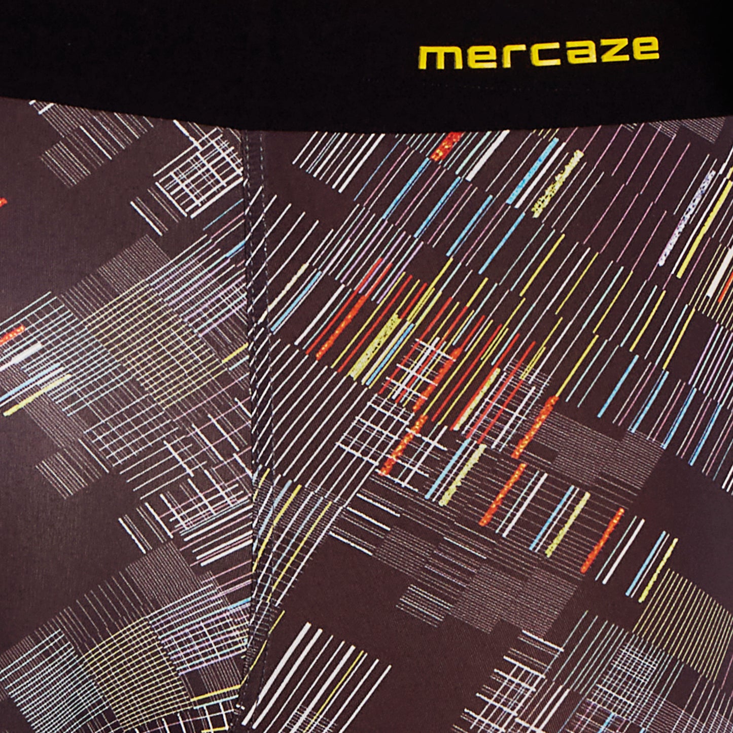 Seamless Fit Comfort – Microfiber Nylon Spandex Printed Trunk – M111 - Black