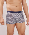 Seamless Fit Comfort – Microfiber Nylon Spandex Printed Trunk – M111 – Dark Navy