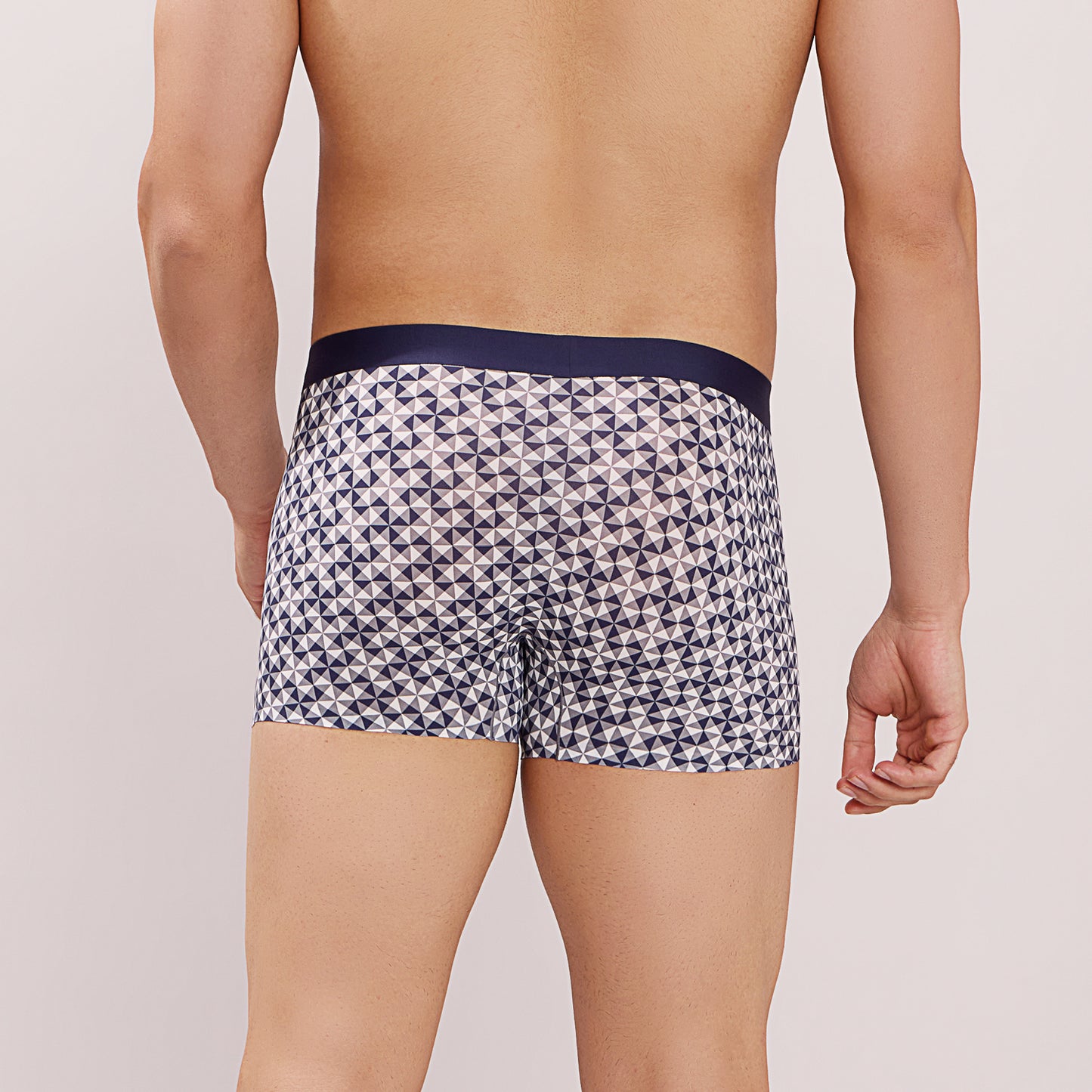 Seamless Fit Comfort – Microfiber Nylon Spandex Printed Trunk – M111 – Dark Navy
