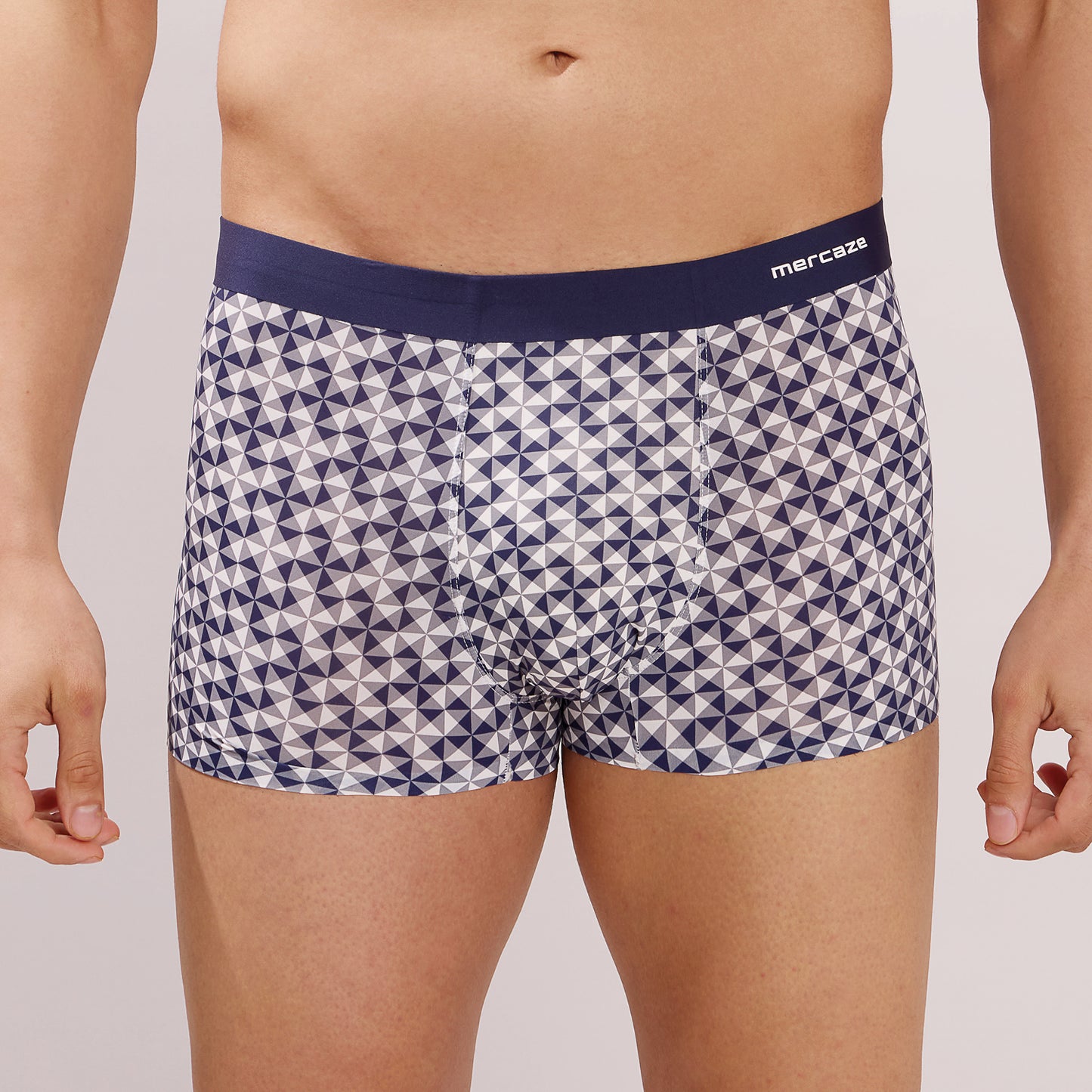 Seamless Fit Comfort – Microfiber Nylon Spandex Printed Trunk – M111 – Dark Navy