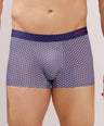 Seamless Fit Comfort – Microfiber Nylon Spandex Printed Trunk – M111 - Navy