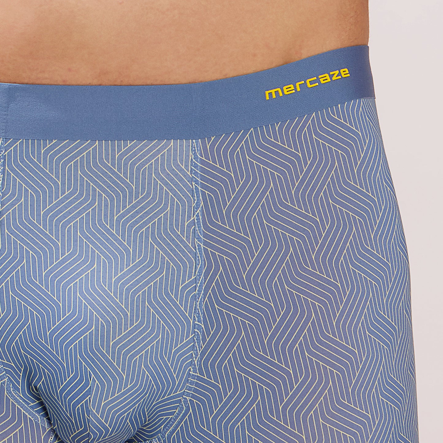 Seamless Fit Comfort – Microfiber Nylon Spandex Printed Trunk – M111 - Sky Blue