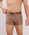 Premium Fit - Textured Jacquard Micro Fibre Nylon Spandex Trunk - M115 - Brown