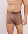 Premium Fit - Textured Jacquard Micro Fibre Nylon Spandex Trunk - M115 - Brown