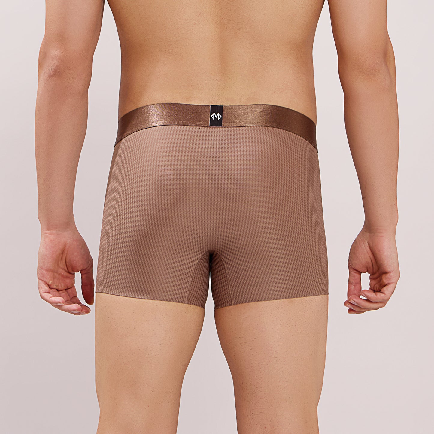 Premium Fit - Textured Jacquard Micro Fibre Nylon Spandex Trunk - M115 - Brown