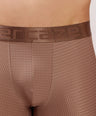 Premium Fit - Textured Jacquard Micro Fibre Nylon Spandex Trunk - M115 - Brown