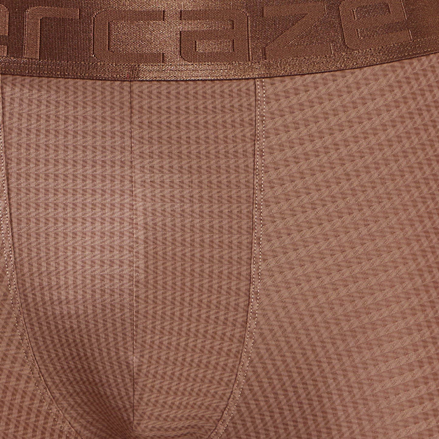 Premium Fit - Textured Jacquard Micro Fibre Nylon Spandex Trunk - M115 - Brown