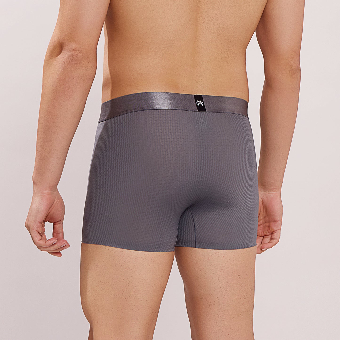 Premium Fit - Textured Jacquard Micro Fibre Nylon Spandex Trunk - M115 - Dark Grey
