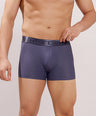 Premium Fit - Textured Jacquard Micro Fibre Nylon Spandex Trunk - M115 - Steel Blue