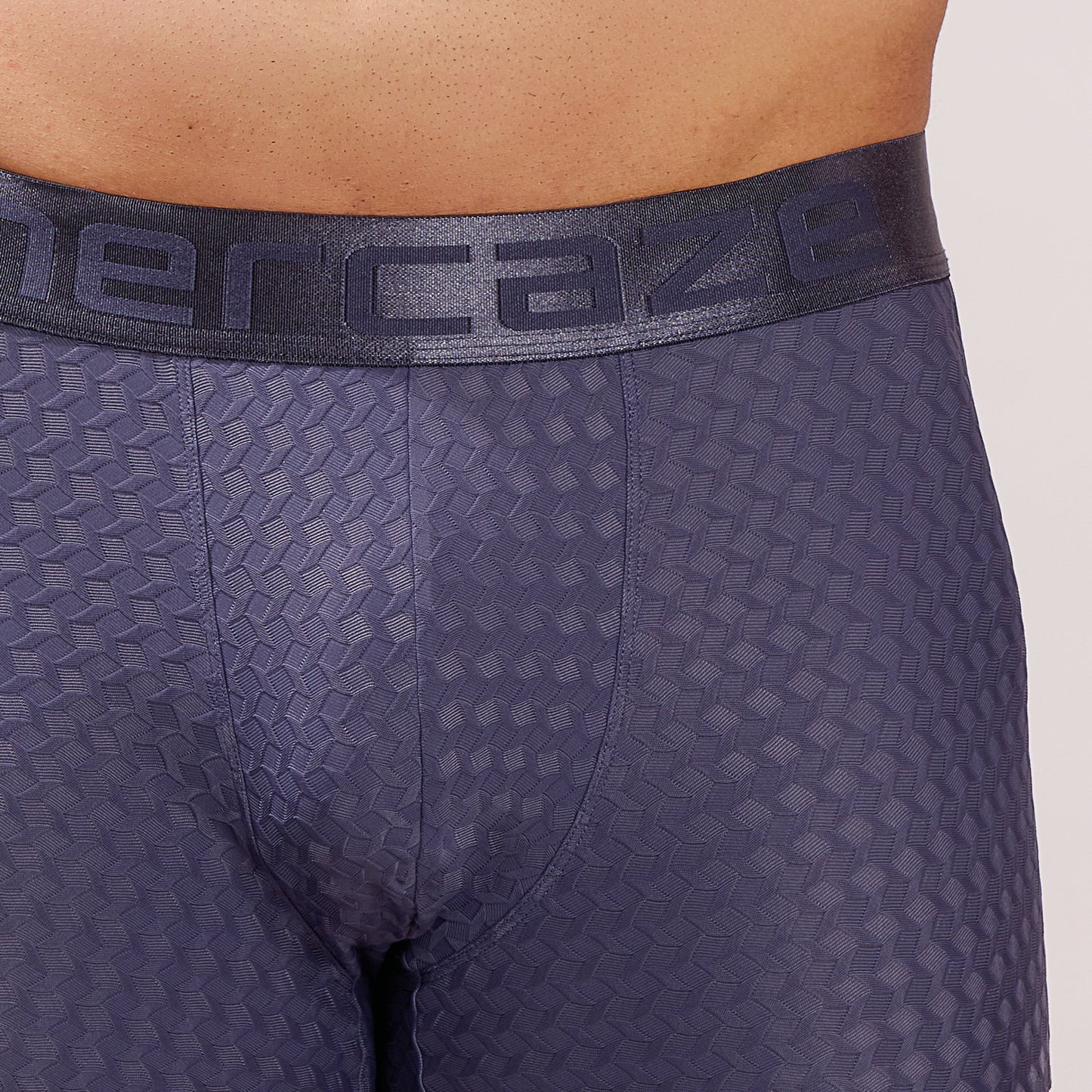 Premium Fit - Textured Jacquard Micro Fibre Nylon Spandex Trunk - M115 - Steel Blue