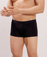 Soft Elastic Waistband- Premium Bamboo Cotton Spandex Trunk (Hipster) - M116- Black