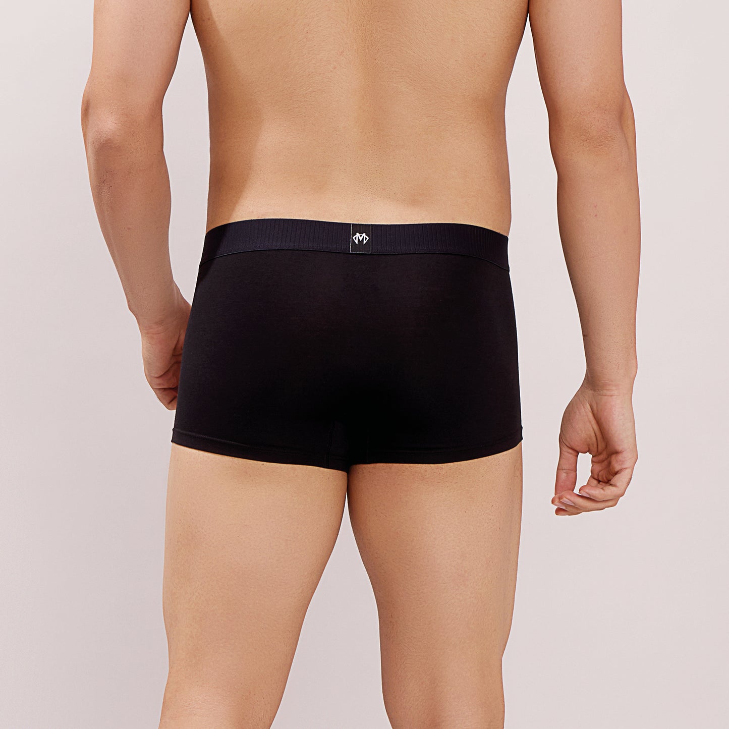 Soft Elastic Waistband- Premium Bamboo Cotton Spandex Trunk (Hipster) - M116- Black