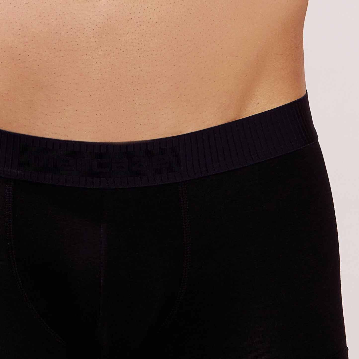 Soft Elastic Waistband- Premium Bamboo Cotton Spandex Trunk (Hipster) - M116- Black