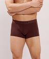 Soft Elastic Waistband- Premium Bamboo Cotton Spandex Trunk (Hipster) - M116- Brown