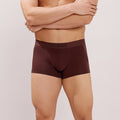 Soft Elastic Waistband- Premium Bamboo Cotton Spandex Trunk (Hipster) - M116- Brown