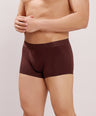 Soft Elastic Waistband- Premium Bamboo Cotton Spandex Trunk (Hipster) - M116- Brown