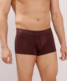 Soft Elastic Waistband- Premium Bamboo Cotton Spandex Trunk (Hipster) - M116- Brown