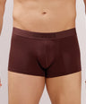 Soft Elastic Waistband- Premium Bamboo Cotton Spandex Trunk (Hipster) - M116- Brown
