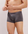 Soft Elastic Waistband- Premium Bamboo Cotton Spandex Trunk (Hipster) - M116- Dark Grey