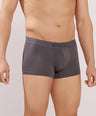 Soft Elastic Waistband- Premium Bamboo Cotton Spandex Trunk (Hipster) - M116- Dark Grey