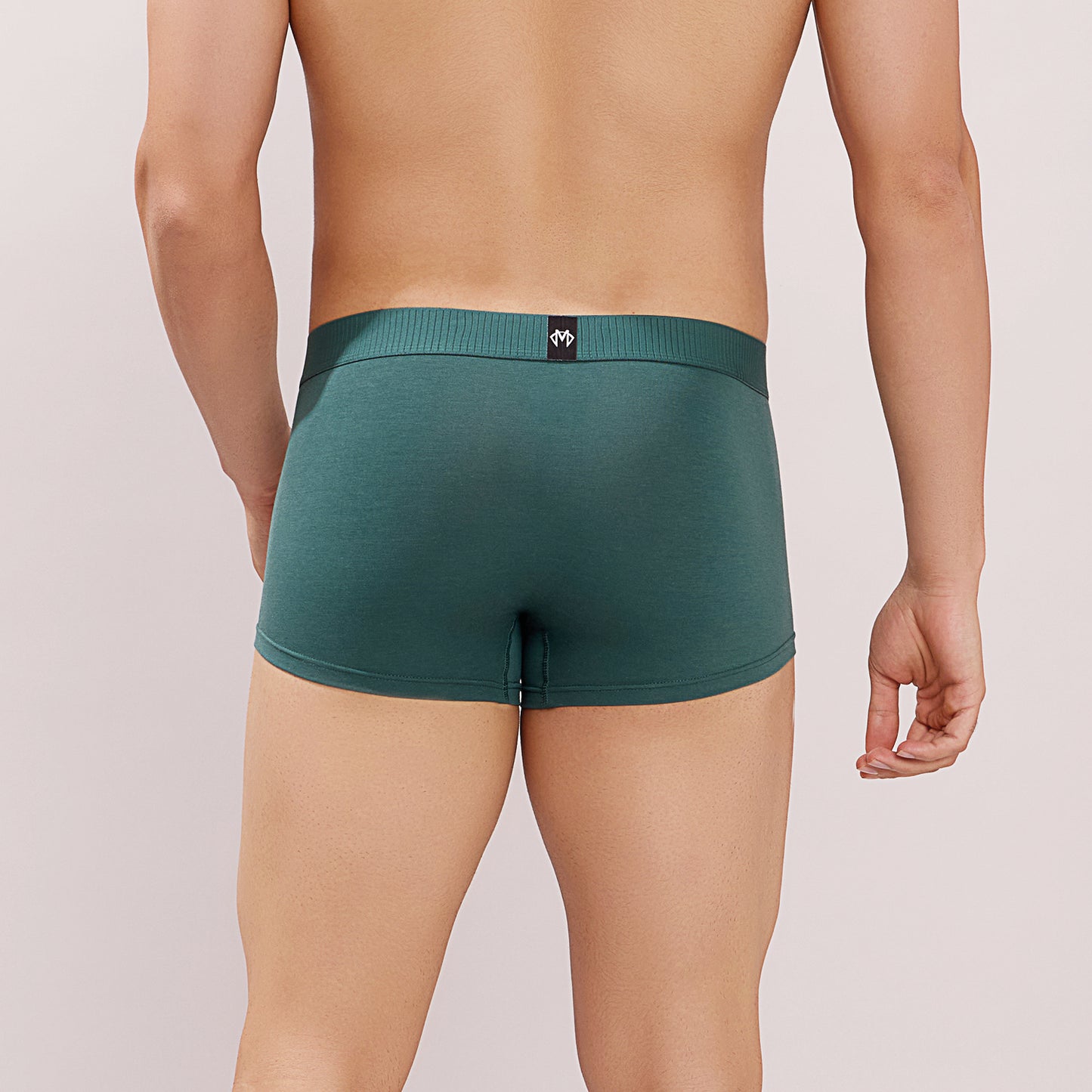 Soft Elastic Waistband- Premium Bamboo Cotton Spandex Trunk (Hipster) - M116- Olive