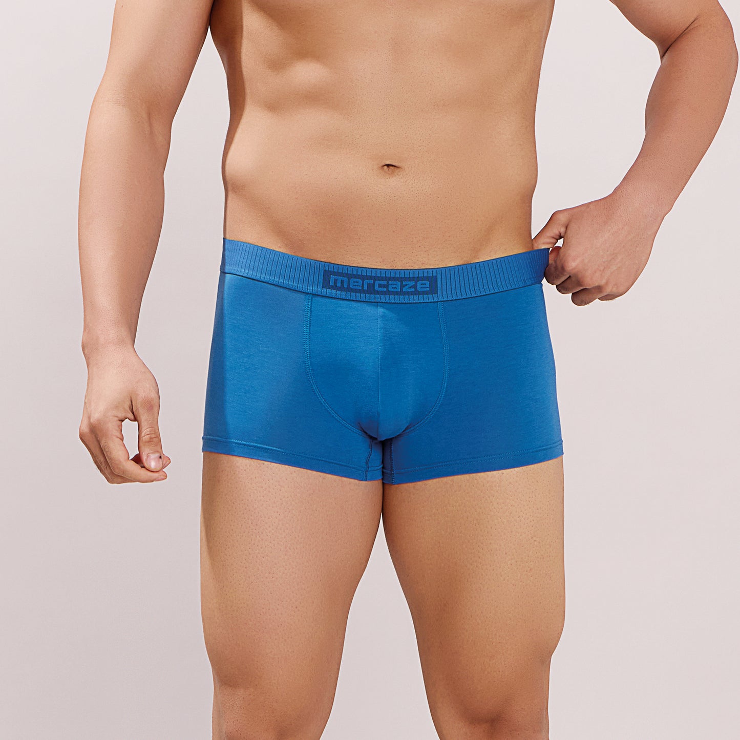 Soft Elastic Waistband- Premium Bamboo Cotton Spandex Trunk (Hipster) – M116 – Royal Blue
