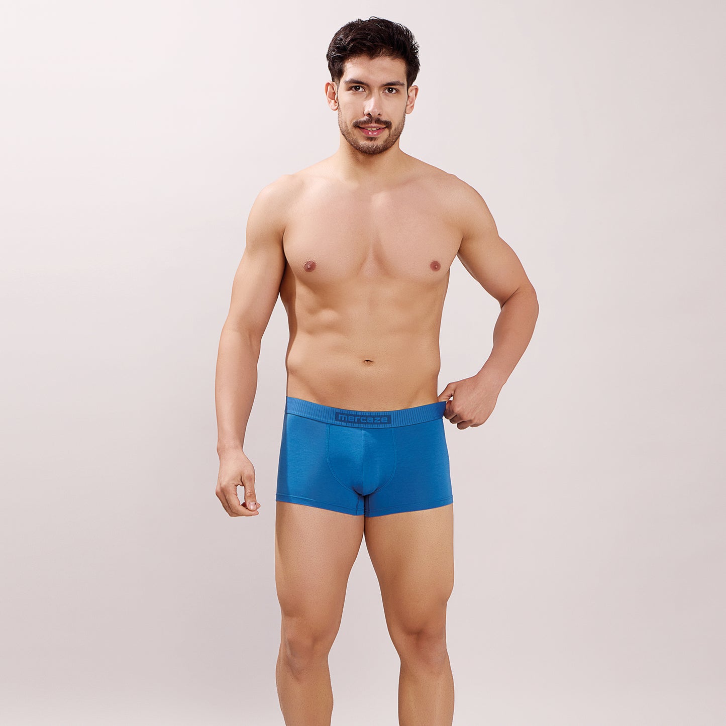 Soft Elastic Waistband- Premium Bamboo Cotton Spandex Trunk (Hipster) – M116 – Royal Blue