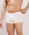 Soft Elastic Waistband- Premium Bamboo Cotton Spandex Trunk (Hipster) - M116- White