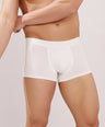 Soft Elastic Waistband- Premium Bamboo Cotton Spandex Trunk (Hipster) - M116- White