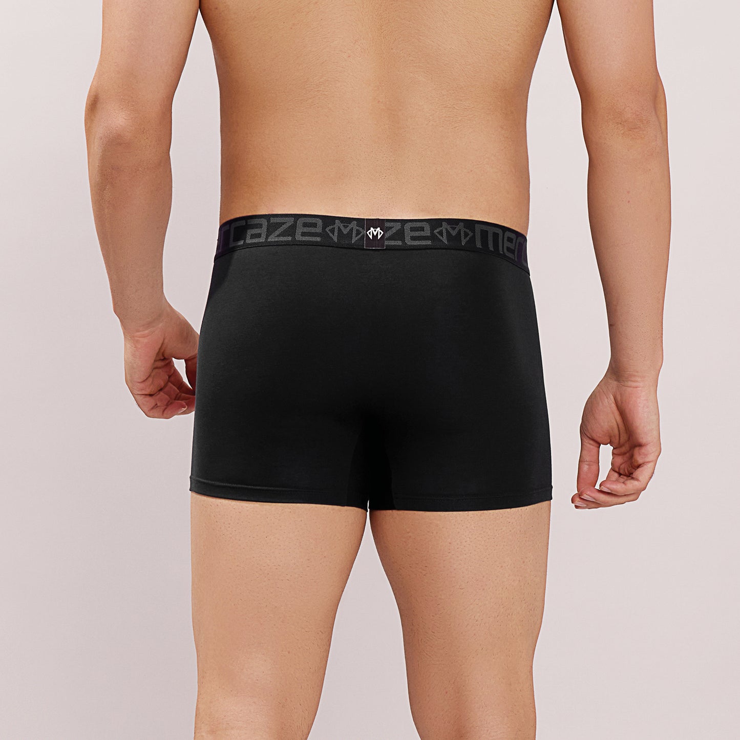 Soft Waistband - Premium Cotton Modal Spandex Trunk - M117 - Black
