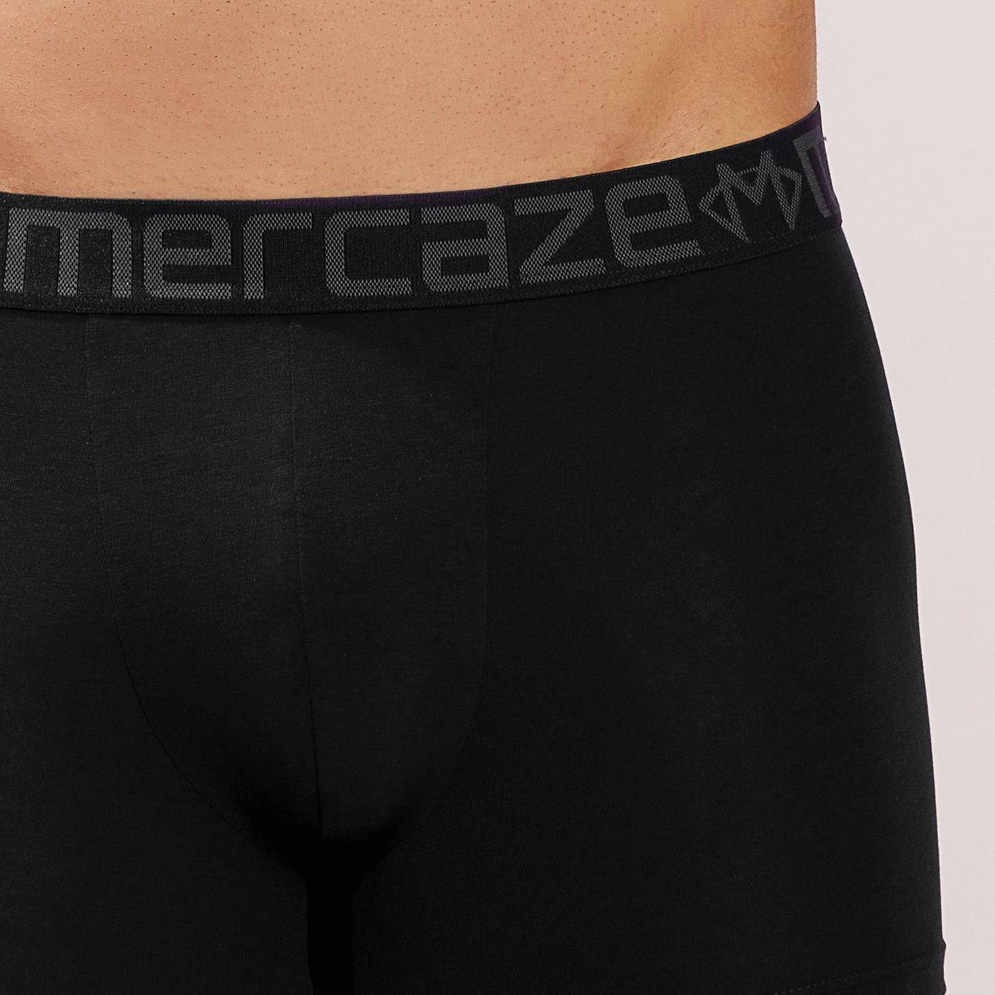 Soft Waistband - Premium Cotton Modal Spandex Trunk - M117 - Black
