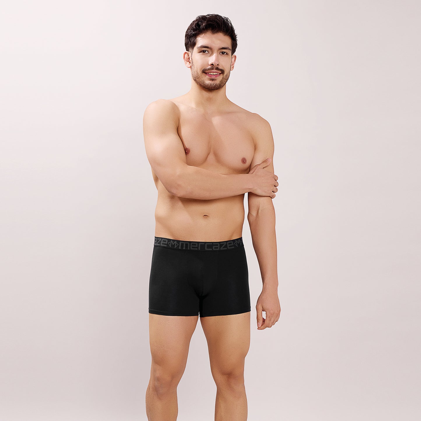 Soft Waistband - Premium Cotton Modal Spandex Trunk - M117 - Black