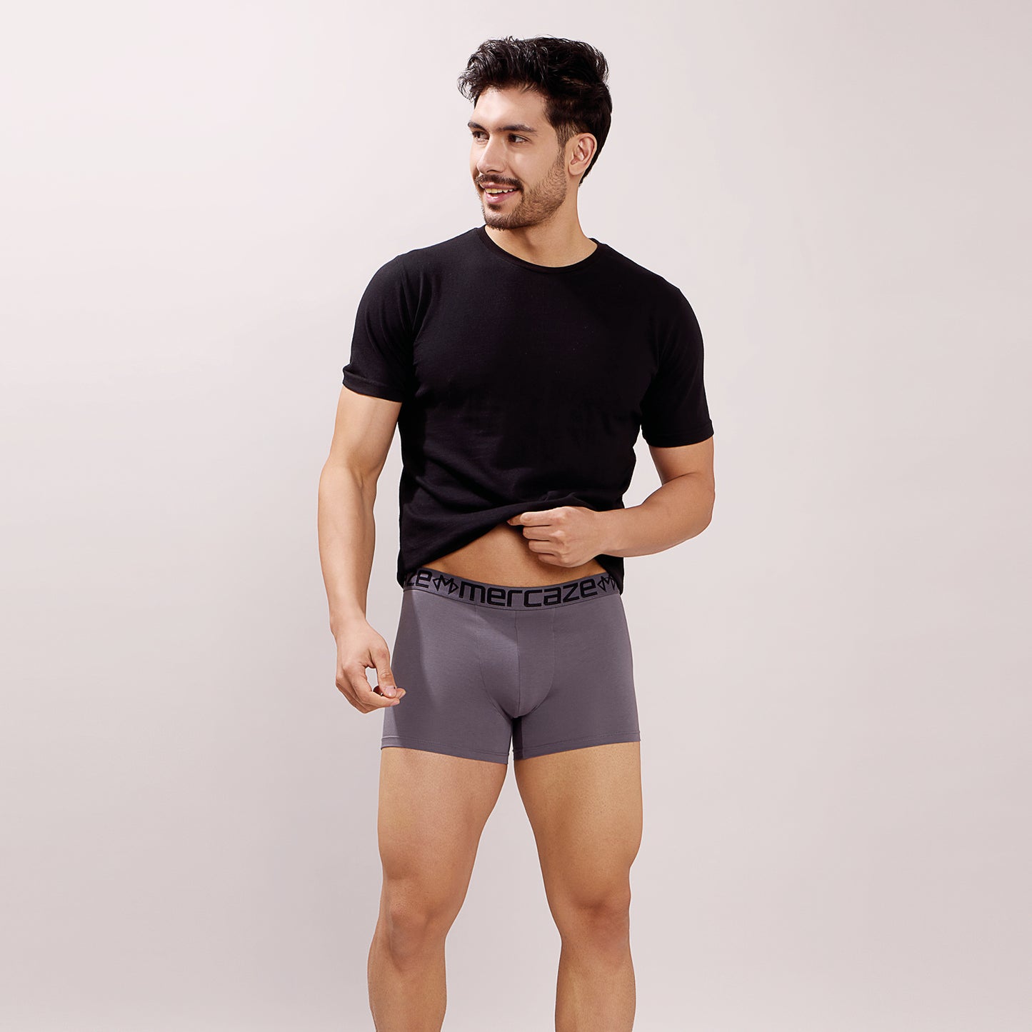 Soft Waistband - Premium Cotton Modal Spandex Trunk - M117 - Dark Grey
