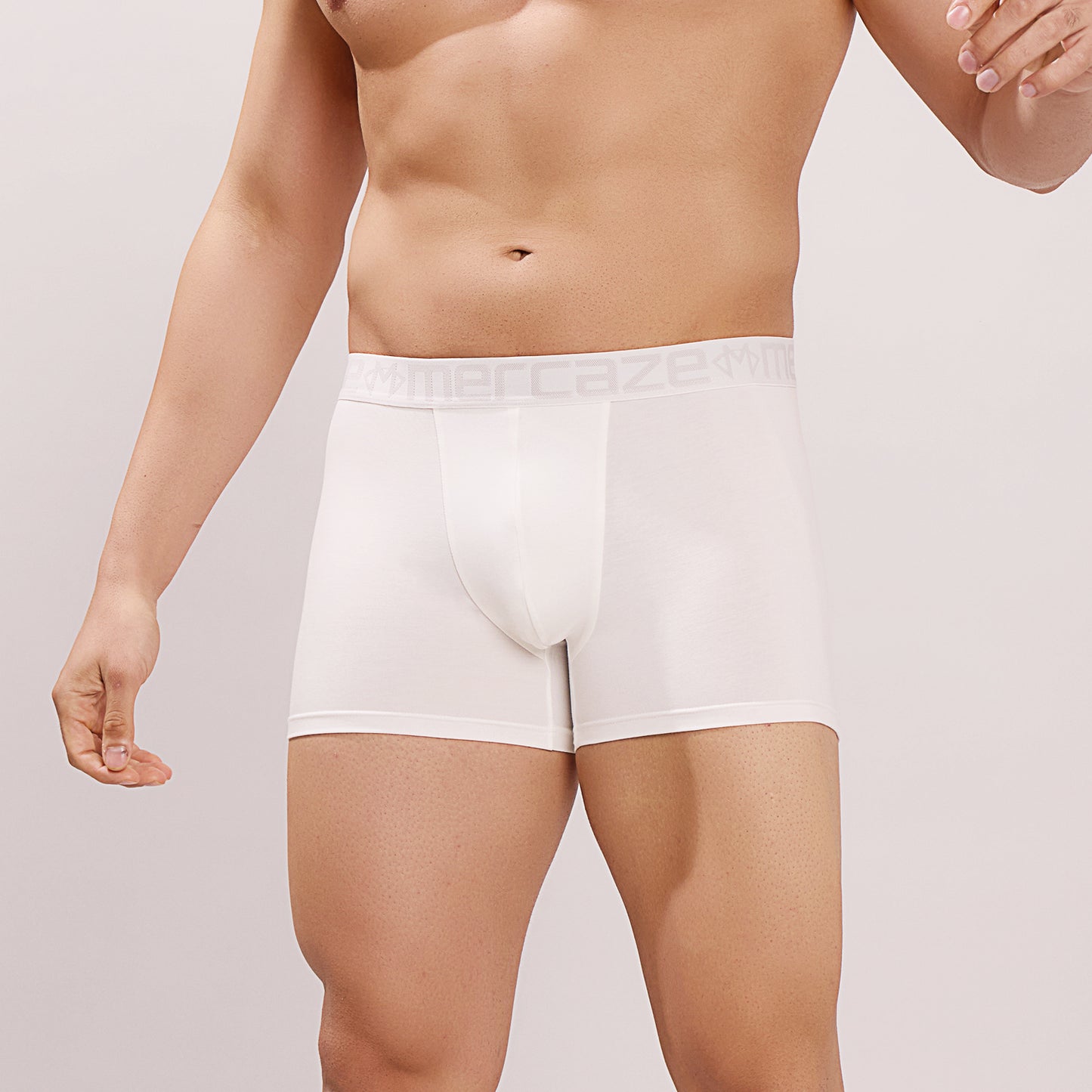 Soft Waistband - Premium Cotton Modal Spandex Trunk - M117 -  White
